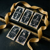 Gothic Vintage Black Gold Tattoo Artist Monogram 名刺