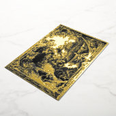 Gothic Vintage Victorian Era 1885 Christmas 箔シーズンカード (回転した状態)