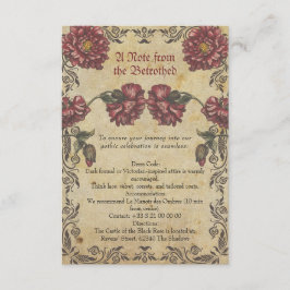 Gothic Wedding Enclosure Card with Aged Paper エンクロージャーカード