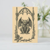 Gothic Wedding Invitation – Gargoyle (AI-Gen) 招待状 (スタンド正面)