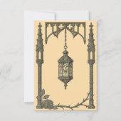 Gothic Wedding Invitation – Hanging Lantern AI-Gen 招待状 (正面)