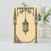 Gothic Wedding Invitation – Hanging Lantern AI-Gen 招待状 (スタンド正面)