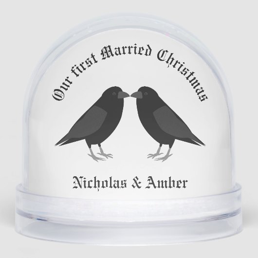 Gothic Wedding Kissing Ravens First Married Xmas (正面)