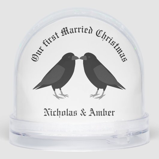 Gothic Wedding Kissing Ravens First Married Xmas (裏面)