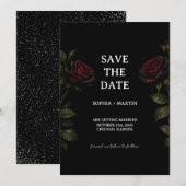 Gothic Wedding Save The Date 招待状 (正面/裏面)