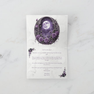 Gothic Wedding Thank You Card Floral Dark Romance サンキューカード