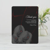 Gothic White ghosts - Dark Moody Halloween サンキューカード (スタンド正面)