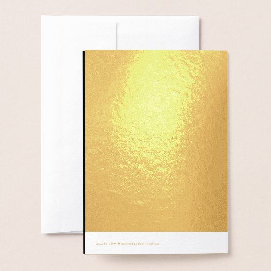 Gothic White Wedding Scorpions Custom 箔カード (裏面封筒付き)