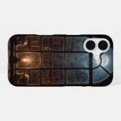 Gothic Window and Moon Library Case iPhone 16ケース (裏面横)