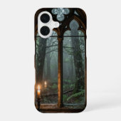 Gothic Window Misty Forest Phone Case iPhone 16ケース (裏面)