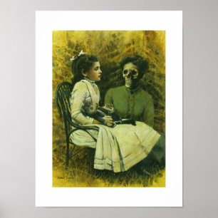 Gothic Wolf Child Fine Art Print ポスター