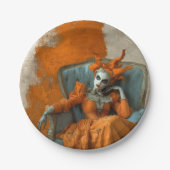 Gothic Woman at the Opera Halloween Costume Party ペーパープレート (正面)