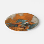 Gothic Woman at the Opera Halloween Costume Party ペーパープレート (アングル)