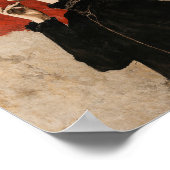 Gothic Woman with Raven Dark Fantasy Wall Art ポスター (角)