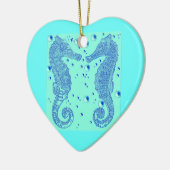 GothicChiczのハートのタツノオトシゴのオーナメント セラミックオーナメント (左)