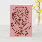 GothicChicz Caguanaの岩石彫刻の挨拶状 カード (黄色い花)