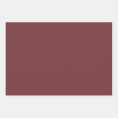 Gothmas Black Floral Pattern on Deep Crimson Red ラッピングペーパーシート (正面3)