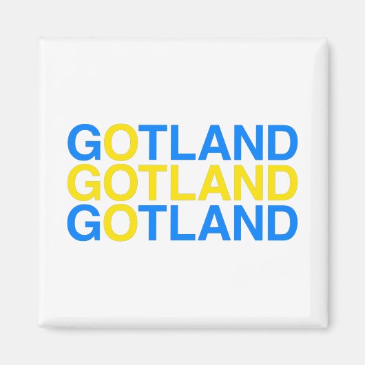 GOTLANDスウェーデン国旗 マグネット (正面)