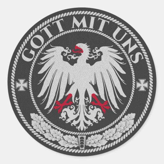 Gott Mit Uns – アメリカのキリスト教クリスマスの神 ラウンドシール (正面)