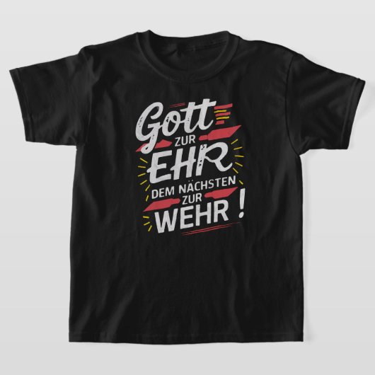 Gott zur Ehr dem Nächsten zur Wehr - Feuerwehr Tシャツ (レイダウン)
