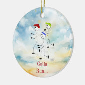Gotta Run Running Figures セラミックオーナメント (左)