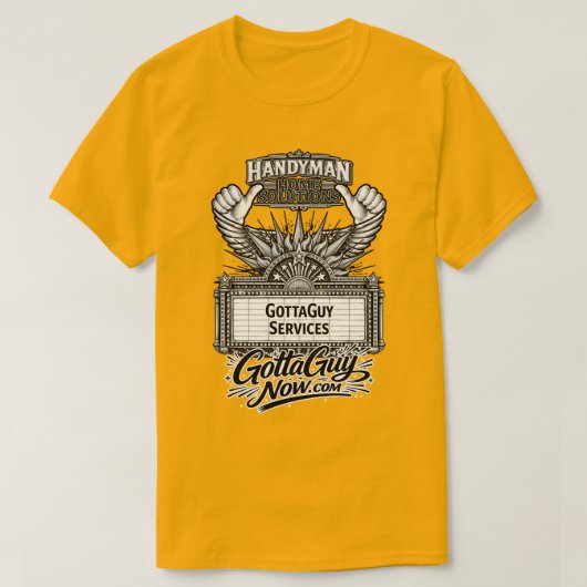 GottaGuy サービス この男！便利屋ホームソリューション Tシャツ (デザイン正面)