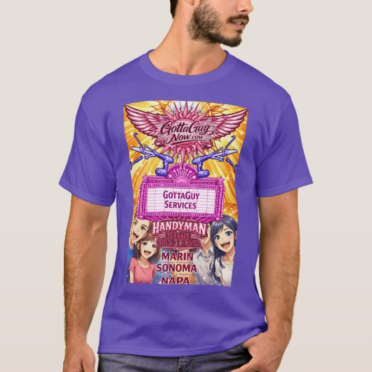 GottaGuy Services Anime Handyman Home Solution Tシャツ (正面)
