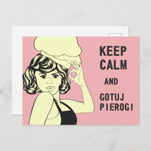 Gotujポーランドピエロギポーランドフード ポストカード (正面/裏面)