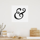 Goudy Old Style Italic Letterpress Black ポスター (キッチン)