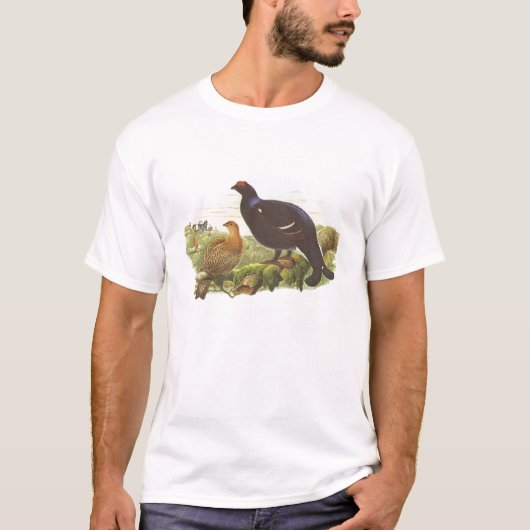 Gould -クロライチョウ- Lyrurusのtetrix Tシャツ (正面)
