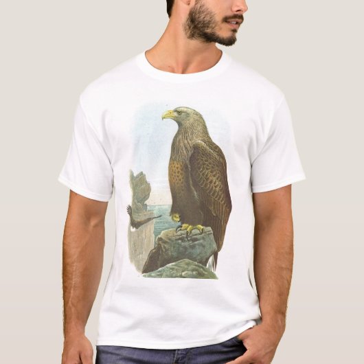 Gould -白後につかれたワシ- Haliaetusのalbicilla Tシャツ (正面)