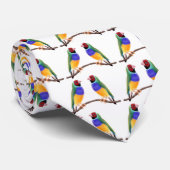 Gouldianのフィンチのタイ ネクタイ (ロール)