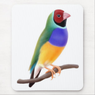 Gouldianのフィンチのマウスパッド マウスパッド