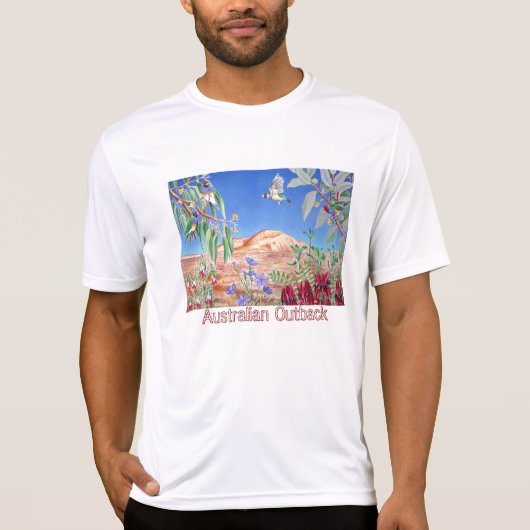 Gouldianのフィンチ、奥地に、オーストラリア Tシャツ (正面)