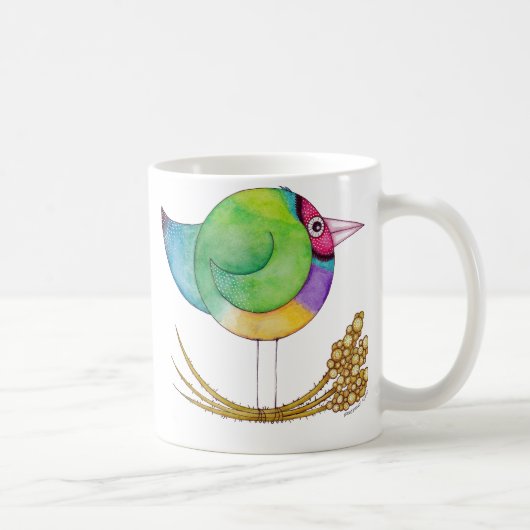 GouldianのフィンチMug* コーヒーマグカップ (右)