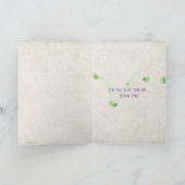 Gouldian Finch on branch for you感謝してい カード (内部)