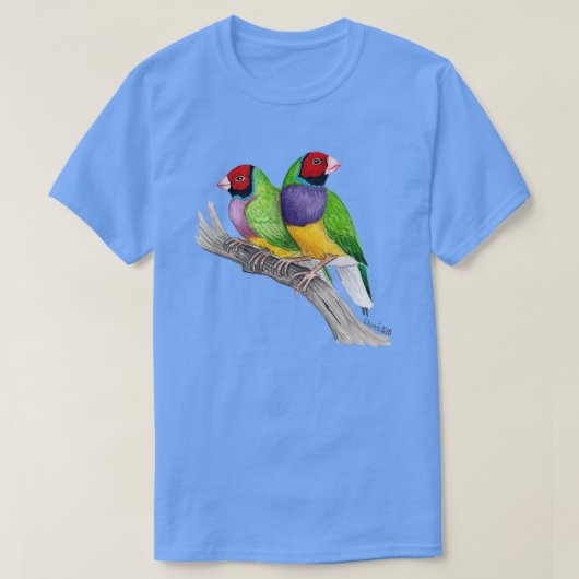 Gouldian Finches 1 Tシャツ (デザイン正面)