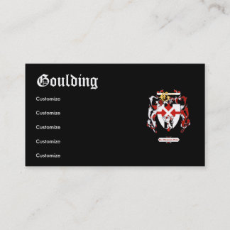 Goulding -ビジネスまたはプロフィールカード- Goulding 名刺