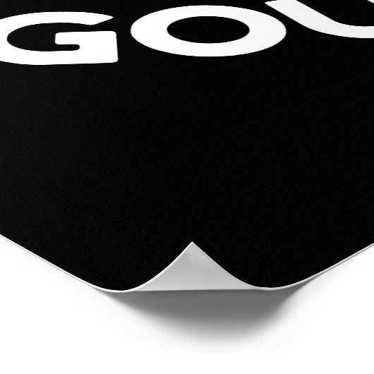 Gourd-geous Funny Gourd Veggie Pun Dark BG ポスター (角)