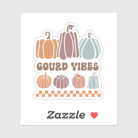 Gourd Vibes Funny Fall Pumpkins Sticker シール (シート)