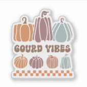 Gourd Vibes Funny Fall Pumpkins Sticker シール (正面)