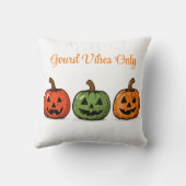 Gourd Vibes Only Halloween Pumpkins design クッション (裏面)