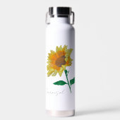 Gourde bouteille d'eau tournesol jaune aquarelle ウォーターボトル (正面)
