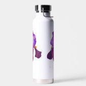 Gourde bouteille fleur iris violet aquarelle ウォーターボトル (左面)