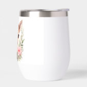 Gourde Cerf fleurs aquarelle sublimation (左面)