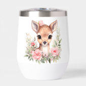 Gourde Cerf fleurs aquarelle sublimation (正面)