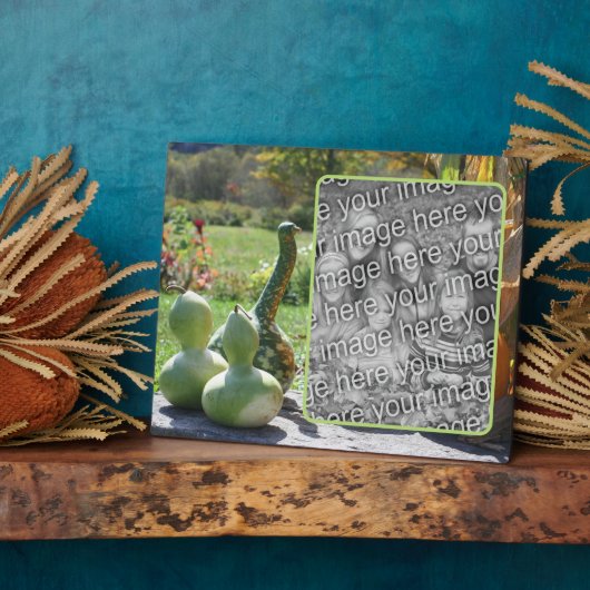 GourdsとPumpkins秋自分の写真を追加 フォトプラーク (側面)