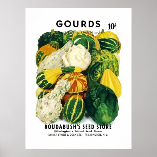 Gourdsシードパケットラベル ポスター (正面)