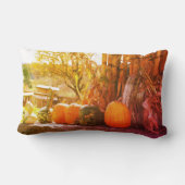 Gourds And Pumpkins Farm Stand Art ランバークッション (裏面)