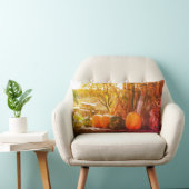 Gourds And Pumpkins Farm Stand Art ランバークッション (椅子)